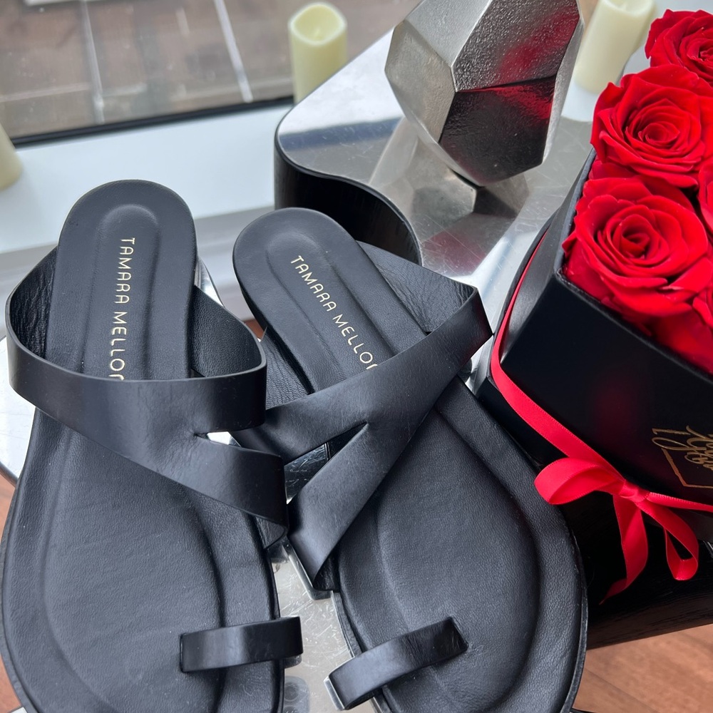 Tamara Mellon Black Sandals